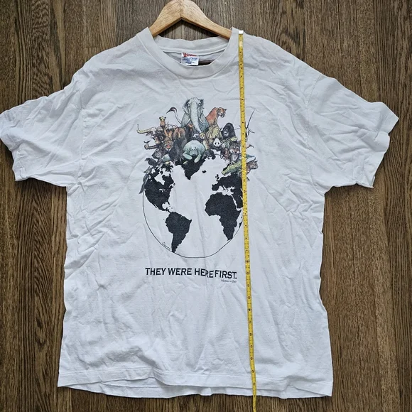 Vintage 1992 single stitch human i tees tshirt animal welfare rights zoo Size XL - Picture 9 of 10